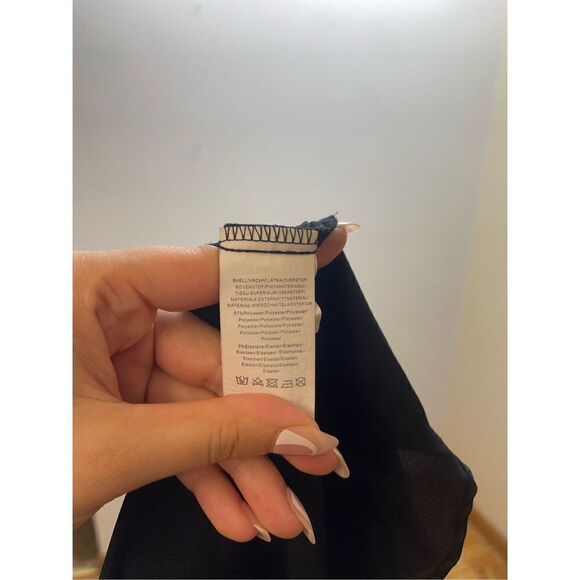 Glamorous - Wrap L/S Dress 👗 Black - Picture 4 of 4